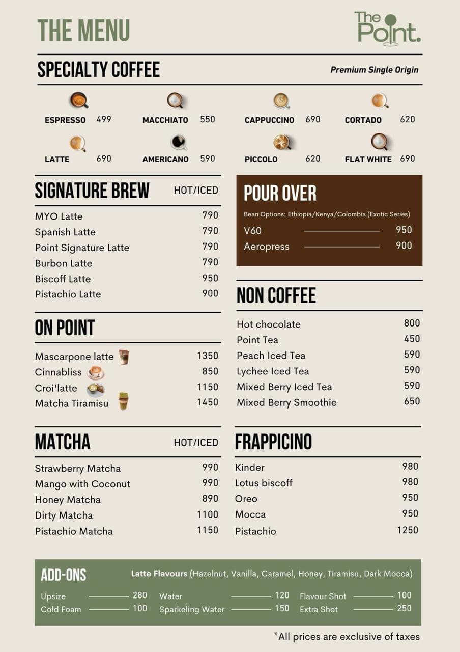 Menu page 1